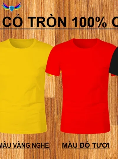 Áo Thun Cổ Tròn 100% Cotton
