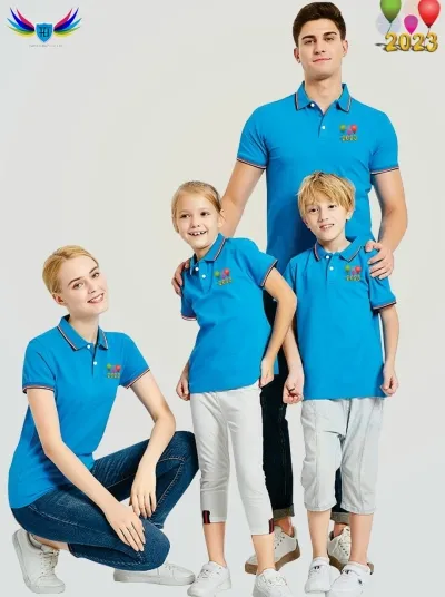 Áo Thun Gia Đình Xanh Dương