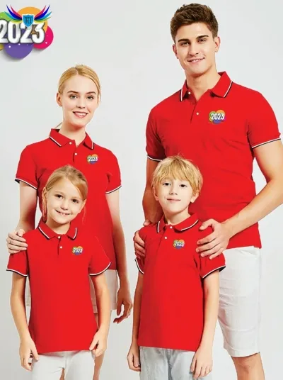 Áo Thun Gia Đình Đỏ Đô